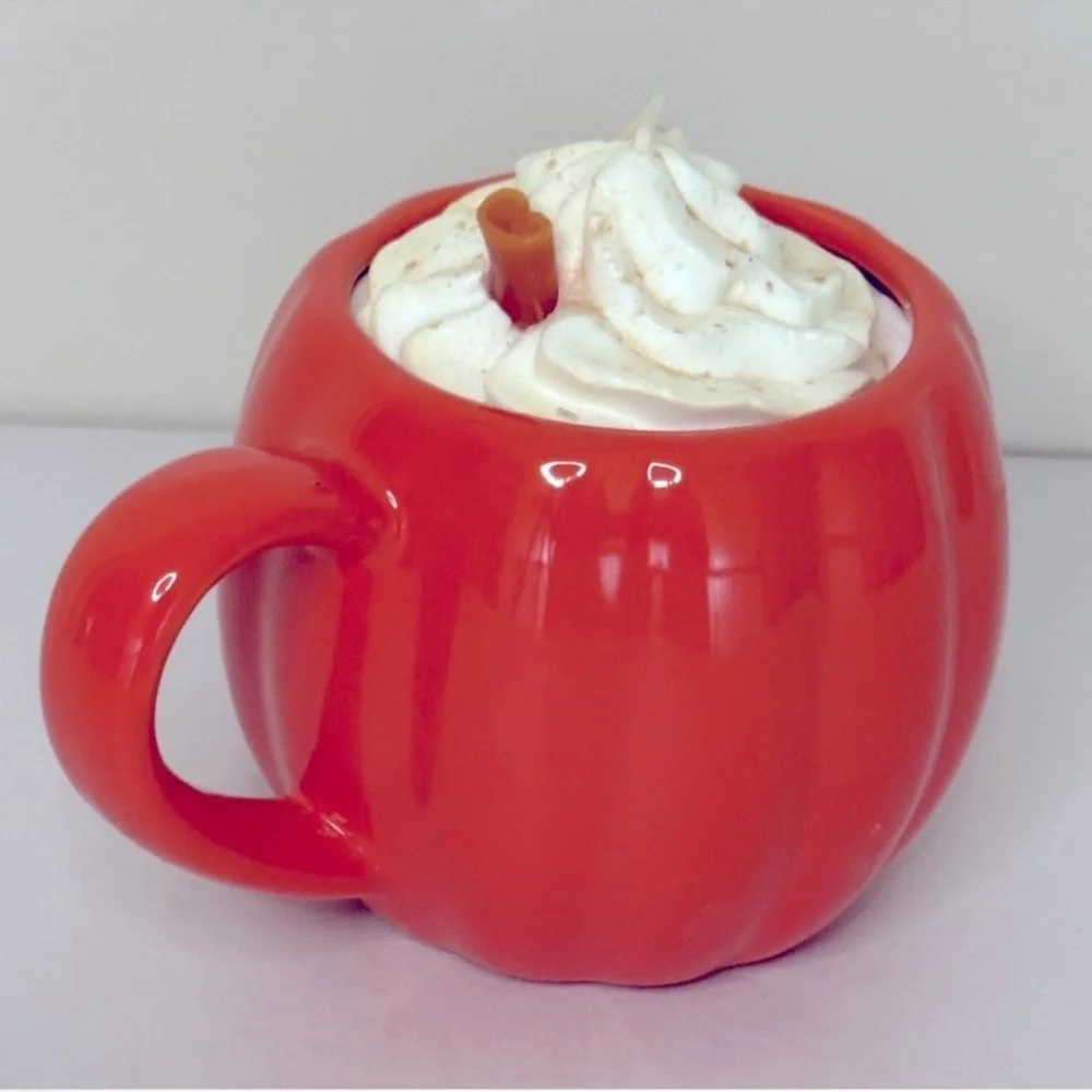 New! Martha Stewart Pumpkin Spice Candle in Orange Mug